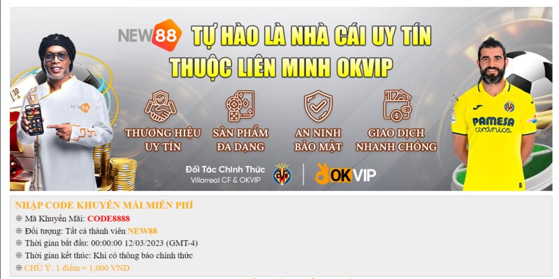 Khuyến Mãi New88 Cơ Hội Gia Tăng Vốn Cược Nhanh Nhất - VIXODU